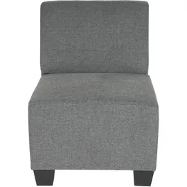 Mendler Modular 3-Sitzer Sofa Couch Lyon, Stoff/Textil ~ grau, ohne Armlehnen