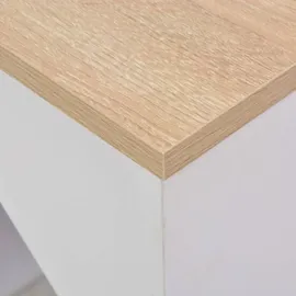 vidaXL Bartisch mit Schrank 115 x 59 x 200 cm Weiß