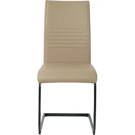 Möbilia Freischwinger Kunstleder taupe