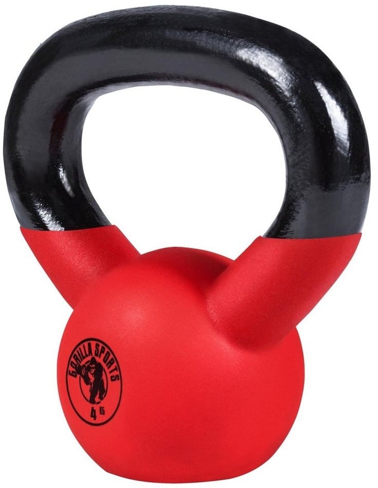 GORILLA SPORTS Kettlebell 2 - 32 kg Gewichte, Gusseisen, Neopren - Kugelhantel, Schwunghantel, (Einzeln / Set), Bodenschonende, Kugelgewicht für Fitness, Gym, Krafttraining