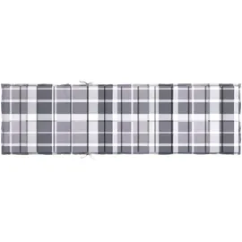 vidaXL Sonnenliegen Auflage 200 x 70 x 3 cm grau kariert 1 St.