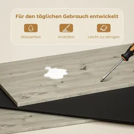 Homcom Sekretär-Schreibtisch mit Regalen und Schrankfach 100 cm Naturholz | Gr.: onesize
