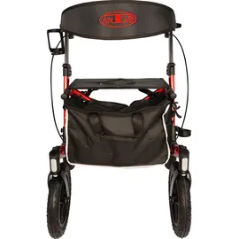 Antar Outdoor Rollator Premium mit Luftbereifung rot