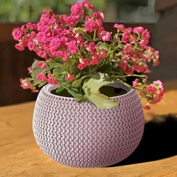 Prosperplast Blumentopf Helle Beere Strickmuster Pflanztopf Pflanzkübel Blumenkübel Übertopf
