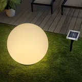esotec Kugelleuchte Kunststoff 50 cm inkl. Solarmodul multicolor weiß