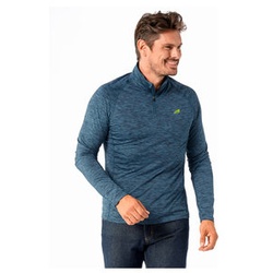 2nd Layer Uni 203 Zip-Shirt blau, S