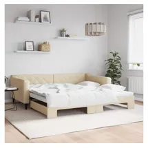 vidaXL Tagesbett 100 x 200 cm Creme