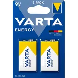 Varta Energy Batterie Alkaline, E-Block, 6LR61, 9V 2er Pack