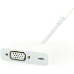 Apple Lightning auf VGA Adapter (Lightning, D-Sub 15 Pol), Mobilgerät Adapter, Weiss