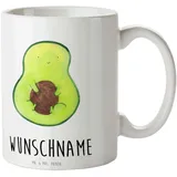 Mr. & Mrs. Panda Personalisierte Tasse Avocado Kern - Personalisierte Geschenke, Namen, Namenstasse, glücklich, Spruch Leben, Tasse mit Namen,