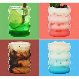 luxuskollektion Gerippte Trinkgläser 0,35 l 4-tlg.