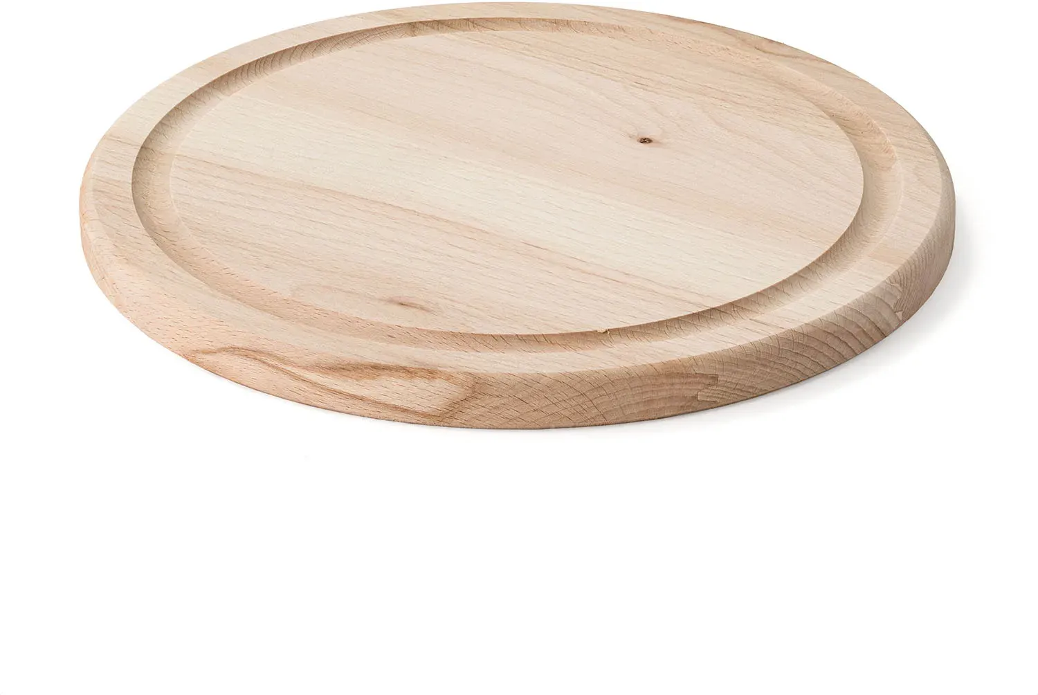 Metrie Minna-3125 Küchenbrett, Buche, Rund, mit Saftrille | 250×16 mm