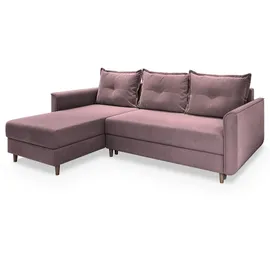 masseno Ecksofa Pisan Polyester 2-Sitzer Rosa