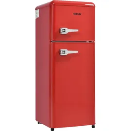 Merax BCD-102 Retro-Kühl-Gefrierkombination (92 l, 1010 mm hoch, Rot)