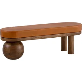 FineBuy Sitzbank Flurbank Braun 140 x 40 x 47 cm