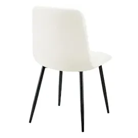 CLP 4er Set Esszimmerstuhl Antibes Kunstleder I Gesteppter Polsterstuhl I Küchenstuhl Mit Bodenschonern