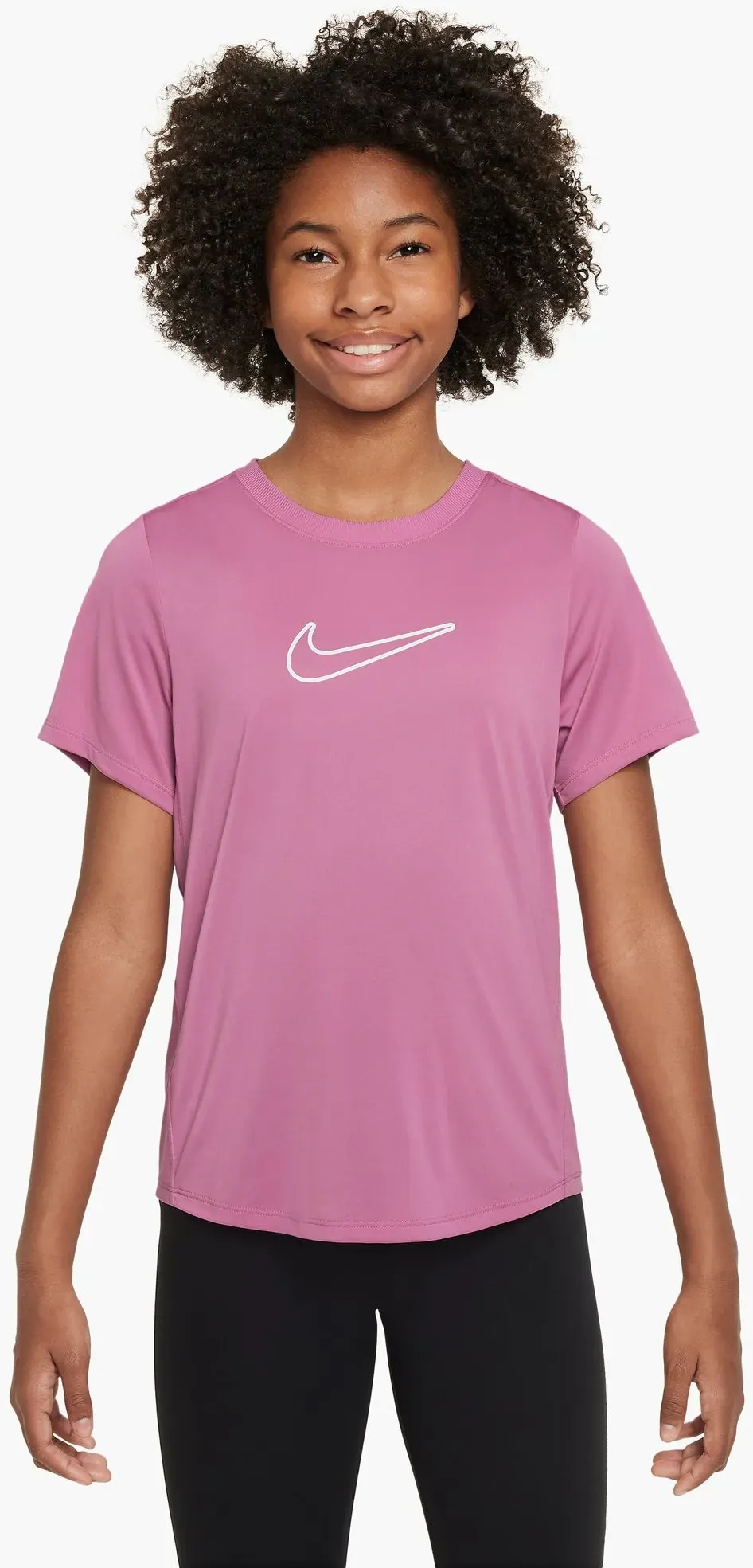 NIKE G NK DF ONE STD SS TOP HBR MAGIC FLAMINGO/WHITE L