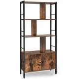 VASAGLE Bücherregal braun, schwarz 74,0 x 30,0 x 154,5 cm