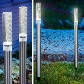esotec Zeitlose Solar Leuchtstäbe Twin im 2er-Set Luftblasen wetterfest 102064