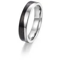 Adam & Eve Trauring Carbon/Titan - Eheringe, Partnerringe "AEC54M" ohne Zirkonia grau 60