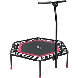 Fitness Trampolin für zuhause, mit Haltestange (höhenverstellbar), bis 100 kg EINHEITSGRÖSSE