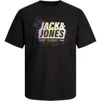 JACK & JONES - T-Shirt Jcomap Summer Logo in black, Gr.176,