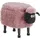 Beliani Tierhocker Textil 55 x 40 x 35 cm Pink