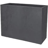 Eda - Loft L Basalt 46 L - Dekor Beton-Imitation - doppelwandig - Wasserspeicherbereich - 78 x 29 x H 60 cm