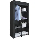 Hti-Living HTI living Stoffschrank mit 6 Regalfächern und 1 Kleiderstange Kleiderschrank Garderobe