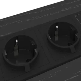 vidaXL Nachttisch mit Ladestation Schwarze Eiche Holzwerkstoff