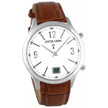 OTTO KERN Funkarmbanduhr mit Lederarmband und Datumsanzeige - 7-OK0103DT2