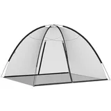 vidaXL Moskito-Netzzelt Mongolisch 220 Schwarz 200x180x135 cm