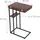 Relaxdays Beistelltisch, C-Form, braun/schwarz