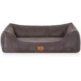 Knuffelwuff Hundebett Nunavut Orthopädisch Cord XXL 120 x 85cm Braungrau