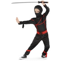 Rubies Ninja-Kostüm, Schwarz, Rot, M (S8820-M)