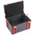 Primaster Systembox unbestückt grau-rot 44 x 31 x 25 cm
