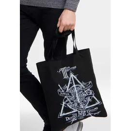 LOGOSHIRT Baumwolltasche The Three Brothers schwarz 38 x 42 cm
