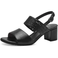 Jana Damen Sandalen mit Absatz Festlich Vegan, Schwarz (Black), 39 EU