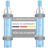 ULROAD 2X Wandhalterung CO2 Flaschen kompatibel mit Sodastream Kohlensäure Zylinder Flasche Halterung Zubehör 60L