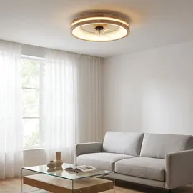 GLOBO Deckenventilator 50 cm mit Beleuchtung Holz