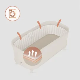 lionelo Maddie Set Hochstuhl Baby 3-in-1 mit 360° Drehfunktion, Kinderhochstuhl mit Liegefunktion als Babywippe & Beistellbett, Höhenverstellbar, 5-Punkt-Gurt, Klappbar, Rollen, Pflegeleicht, ab Gebur