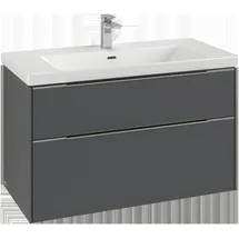 Villeroy & Boch Waschbeckenunterschrank 2 Auszüge 97,3 x 57,6 x 47,8 cm Soft Green
