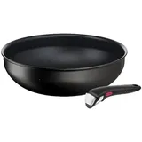 Tefal Ingenio L3979302 Wok 26 cm Poele + Abnehmbares Griff, Induktion, sicherer Nicht -Schicht, in Frankreich hergestellt, Eco Resist