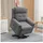 Homcom Aufstehsessel elektrisch Polyester 87 x 108 x 92 cm Grau mit Liegefunktion und Fernbedienung