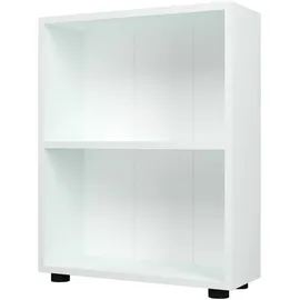 [en.casa] Bücherregal Vara 72x55x20 cm Weiß