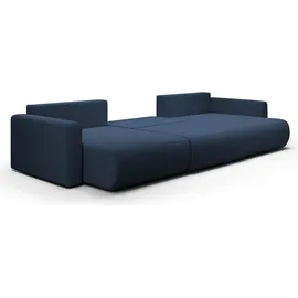 petits-meubles U-sofa 4-sitzig umbaubar Truhe Evy Blau