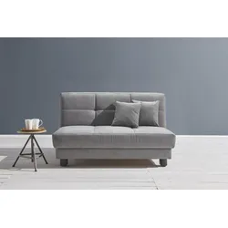 Schlafsofa ELL + ELL "Tilda", grau, B:160cm H:90cm T:100cm, 100% Polyester, Sofas, Breite 160 cm, inkl. 2 Zierkissen