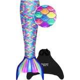 Fin Fun Meerjungfrauenflosse FANTASY RAINBOW S/M One Size