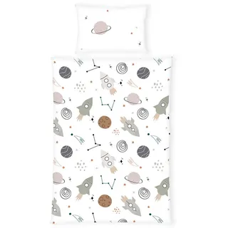 Herding Babybettwäsche, Mehrfarbig, Textil, Weltall, 100x135 cm, Schlafen, Babybett-Ausstattung, Babybettwäsche
