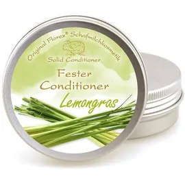 Florex Schafmilchseife Fester Conditioner 58g, Lemongras mit Schafmilch verpackt in praktischer Dose